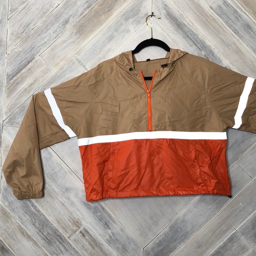 Crop windbreaker/track jacket